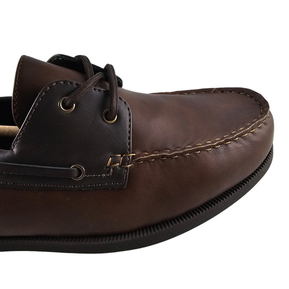 NWT Club Room Boat Shoes Mens Size 11 Brown Elliot Lace Up Two Tone Casual - Picture 11 of 14